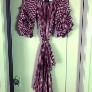 Zara Woman red gingham dress.